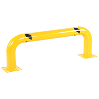 Low Profile Rack Guards, 4' W x 1.4' H, Yellow Ontario Packaging