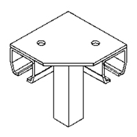 Raccord pour joint d'angle de 90° pour murs-rideaux mont&eacute;s au sol Ontario Packaging