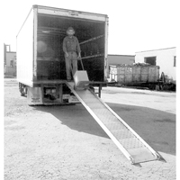 Aluminum Walk ramps with Perforated Traction Grip, 1000 lbs. Capacity, 24" W x 16' L KH280 | Ontario Packaging