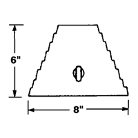 Wheel Chock, 9" x 8" x 6", Black Ontario Packaging