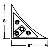 Wheel Chock, 8" x 8" x 8", Black Ontario Packaging