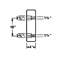 Molded Rubber Dock Guards, Rubber, 18" W x 4" D x 18" H Ontario Packaging