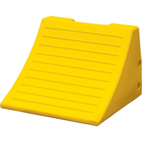 Heavy-Duty Wheel Chocks, Polyurethane, Safety Yellow, 15-1/10" W x 15" D x 11" H KH977 | Ontario Packaging