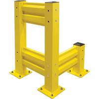 Barri&egrave;re de s&eacute;curit&eacute; de qualit&eacute; industrielle, Acier, 19" lo x 12" h, Jaune s&eacute;curit&eacute; OSHA Ontario Packaging