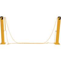 Syst&egrave;me de bornes de protection et chaînes pour quai, Acier, 42" h x 6-5/8" la, Jaune Ontario Packaging