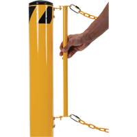 Syst&egrave;me de bornes de protection et chaînes pour quai, Acier, 42" h x 6-5/8" la, Jaune Ontario Packaging