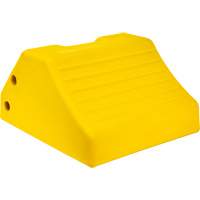 Heavy-Duty Wheel Chocks, Urethane, Yellow, 15-1/2" W x 17-7/10" D x 10" H KI296 | Ontario Packaging