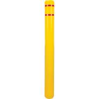 Polyethylene Bollard Cover, 4-1/2" Dia. x 52" L, Red/Yellow Ontario Packaging