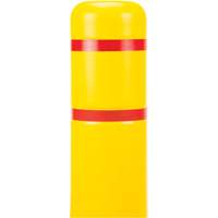Polyethylene Bollard Cover, 4-1/2" Dia. x 52" L, Red/Yellow Ontario Packaging