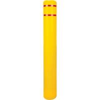 Polyethylene Bollard Cover, 6-5/8" Dia. x 52" L, Red/Yellow Ontario Packaging