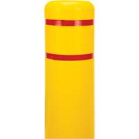 Polyethylene Bollard Cover, 6-5/8" Dia. x 52" L, Red/Yellow Ontario Packaging