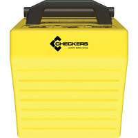 Checkers Safety Heavy-Duty Ultra Class Mining Wheel Chock, HDPE, Yellow, 14-1/2" W x 17-1/2" D x 16" H Ontario Packaging