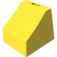 Checkers Safety Heavy-Duty Ultra Class Mining Wheel Chock without Bracket, HDPE, Yellow, 14-1/2" W x 17-1/2" D x 16" H Ontario Packaging