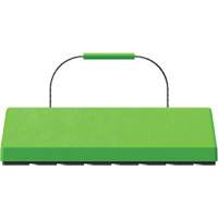 Checkers Safety SafeRay  Aircraft Wheel Chock with Cable Handle & Rubber Pad, Urethane, Fluorescent Green, 24" W x 8" D x 6" H Ontario Packaging