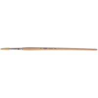 Pure White Bristle Round Marking Paint Brush, 9/32" Brush Width, White China, Wood Handle KP194 | Ontario Packaging