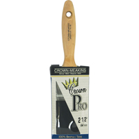 Crown Pro Straight Paint Brush, Bristle, Wood Handle, 2-1/2" Width Ontario Packaging