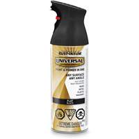 Universal&reg; Enamel Paint & Primer In One, Black, Very Flat, Aerosol Can Ontario Packaging