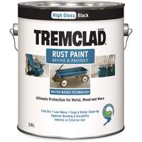 Peinture antirouille &agrave; base d'eau Tremclad, 3,78 L, Gallon, Noir Ontario Packaging