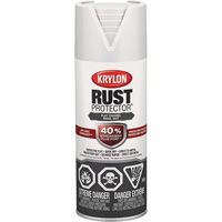 Rust Protector&reg; Enamel Paint, White, Very Flat, 12 oz., Aerosol Can Ontario Packaging