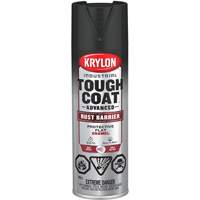 Tough Coat&reg; Advanced Paint with Rust Barrier Technology, Black, Flat, 425 g, Aerosol Can Ontario Packaging