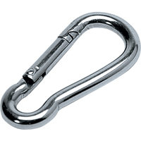 Zinc Plated Snap Hook, 200 lbs. (0.1 tons) Working Load Limit, 1/8" Size, 1/4" Eye LU963 | Ontario Packaging