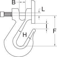 Clevis Grab Hook with Latch - Grade 70 Ontario Packaging