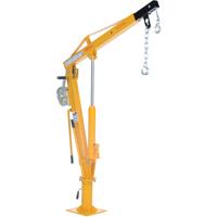 Winch Operated Truck Jib Crane, 1000 lbs. (0.5 tons) Capacity, 86-1/2" Max. Clearance Ontario Packaging