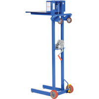 Platform Lift Stacker, Hand Winch Operated, 400 lbs. Capacity, 58" Max Lift Ontario Packaging