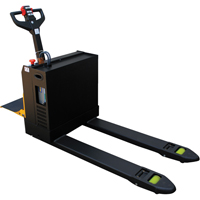 Fully Powered Electric Pallet Truck With  Stand-On Platform, 4500 lbs. Cap., 48" L x 30.25" W LV537 | Ontario Packaging