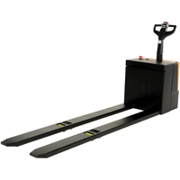 Fully Powered Electric Pallet Truck With  Stand-On Platform, 4500 lbs. Cap., 96" L x 30" W LV539 | Ontario Packaging