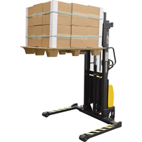 Fork Lift Stacker, Electric Operated, 2000 lbs. Capacity, 63" Max Lift Ontario Packaging