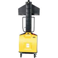 Narrow Mast Powered Lift Stacker, Electric Operated, 1500 lbs. Capacity, 63" Max Lift Ontario Packaging