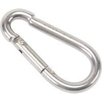 Stainless Steel Snap Hook, 260 lbs (0.13 tons) Working Load Limit, 1/4" Size, 3/8" Eye LW274 | Ontario Packaging