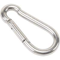 Stainless Steel Snap Hook, 770 lbs (0.385 tons) Working Load Limit, 3/8" Size, 5/8" Eye LW277 | Ontario Packaging
