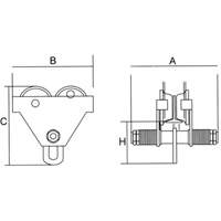 Chariot r&eacute;glable avec plaques de s&eacute;curit&eacute;, 1000 lb (0,5 tonne) Ontario Packaging