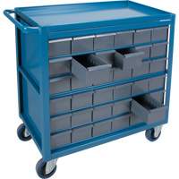 Drawer Shelf Cart, 1200 lbs. Capacity, Steel, 18" x W, 35" x H, 36" D, Rubber Wheels, All-Welded, 36 Drawers MA247 | Ontario Packaging
