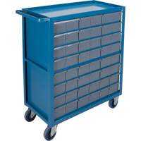 Drawer Shelf Cart, 1200 lbs. Capacity, Steel, 18" x W, 35" x H, 36" D, Rubber Wheels, All-Welded, 48 Drawers MA248 | Ontario Packaging