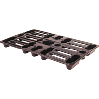 Plastic Pallets, 4-Way Entry, 24" L x 15" W x 1-1/2" H MA374 | Ontario Packaging