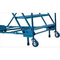 CSA-Certified Rolling Step Ladder with Locking Step, 8 Steps, 30" Step Width, 72" Platform Height, Steel Ontario Packaging