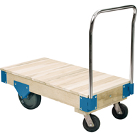 Platform Trucks - All Wood Deck Platform Trucks, 48" L x 24" W, 3000 lbs. Capacity, Nylon Casters Ontario Packaging