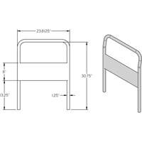 24" Chrome Handle for Platform Truck Ontario Packaging