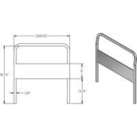 30" Chrome Handle for Platform Truck Ontario Packaging
