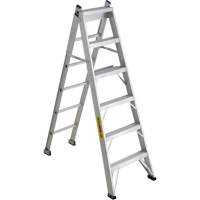 2700 Series Industrial Duty Multi-Way Ladders, 6', Aluminum, 250 lbs. Cap., ANSI 1, CSA 1 MF402 | Ontario Packaging