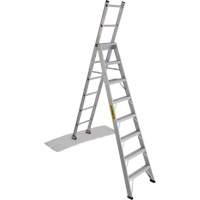 2700 Series Industrial Duty Multi-Way Ladders, 8', Aluminum, 250 lbs. Cap., ANSI 1, CSA 1 MF404 | Ontario Packaging