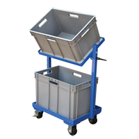 Stock Cart, Steel, 30-11/16" W x 19-1/4" D, 2 Shelves, 200 lbs. Capacity MH046 | Ontario Packaging