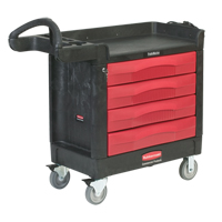 Trademaster™ Mobile Cabinets & Work Centres, 4 Drawers, 40-5/8" L x 18-7/8" W x 38-3/8" H, Black MH681 | Ontario Packaging