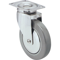 Roulette, Pivotant, 3" (76 mm), Caoutchouc, 125 lb (57 kg) MI958 | Ontario Packaging
