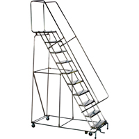 &eacute;chelles roulantes &agrave; marche verrouillable, 5 marches, Largeur de la marche 24", Hauteur de la plateforme 50", Acier inoxydable Ontario Packaging