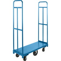 U-Boat Platform Truck, 48" L x 18" W, 1500 lbs. Capacity, Rubber Casters Ontario Packaging