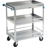 Guard Rail Carts, 3 Tiers, 19" W x 34-3/4" H x 31" D, 500 lbs. Capacity Ontario Packaging